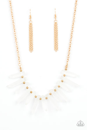 Paparazzi - Ice Age Intensity - Gold Necklace