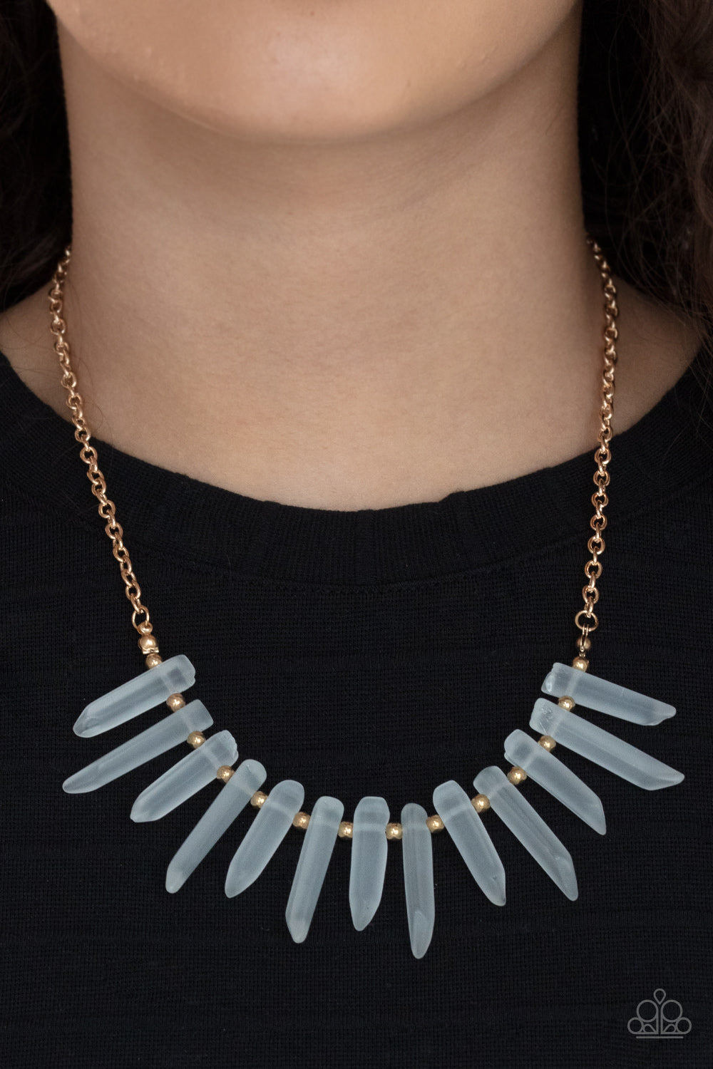 Paparazzi - Ice Age Intensity - Gold Necklace