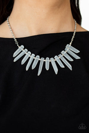 Paparazzi - Ice Age Intensity - White Necklace