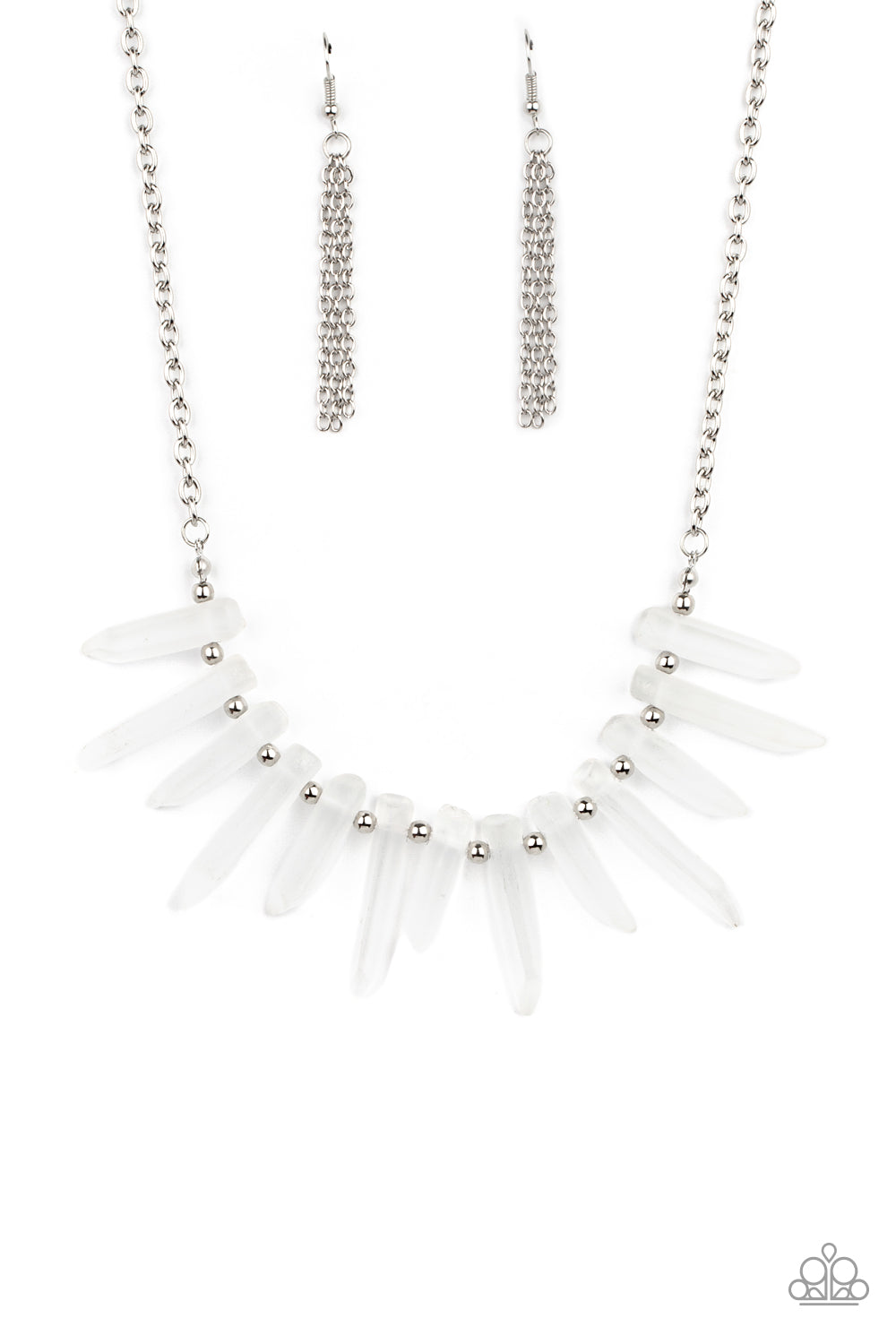 Paparazzi - Ice Age Intensity - White Necklace