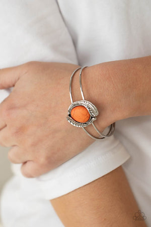 Paparazzi - Living Off The BANDLANDS - Orange Bracelet