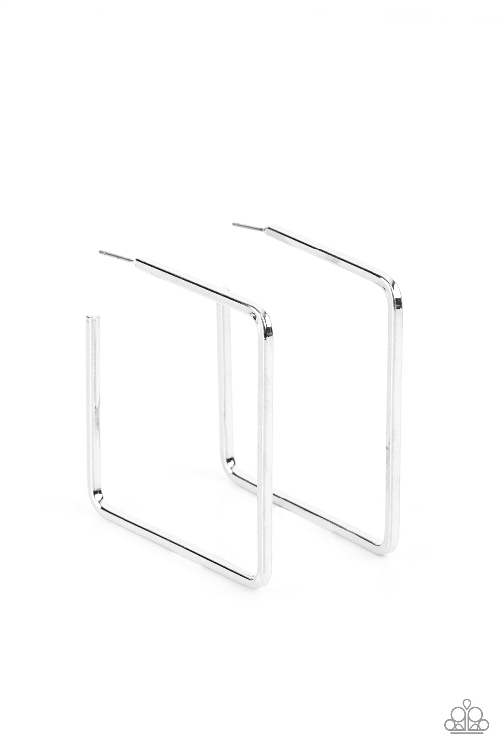 Paparazzi - Material Girl Magic - Silver Earrings