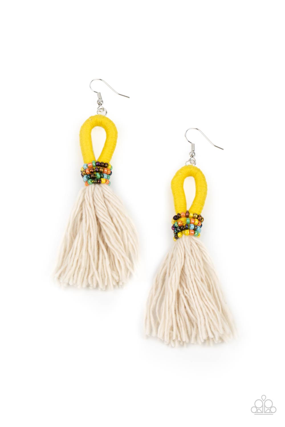 Paparazzi - The Dustup - Yellow Earrings