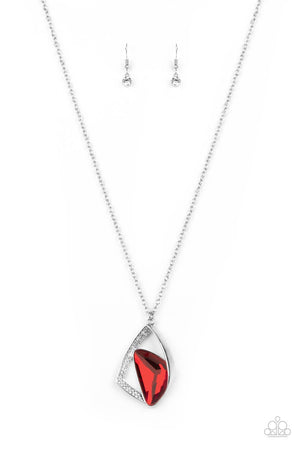 Paparazzi - Galactic Wonder - Red  Necklace