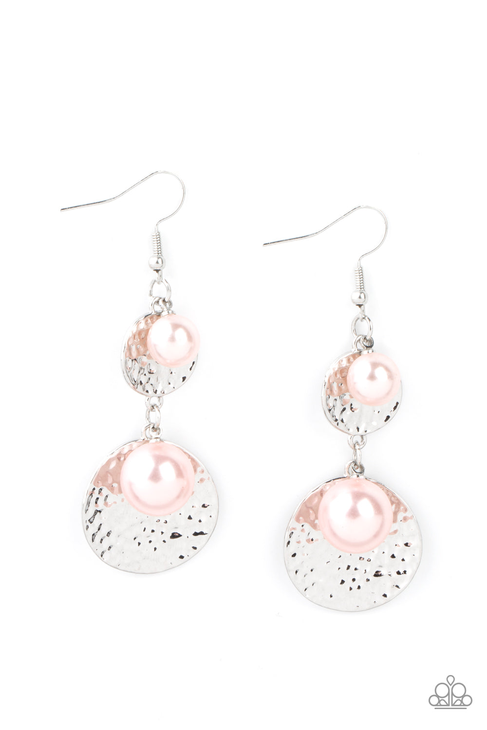 Paparazzi - Pearl Dive - Pink Earrings