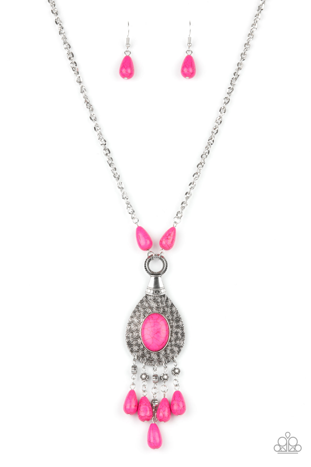 Paparazzi - Cowgirl Couture - Pink necklace