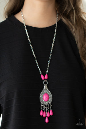 Paparazzi - Cowgirl Couture - Pink necklace
