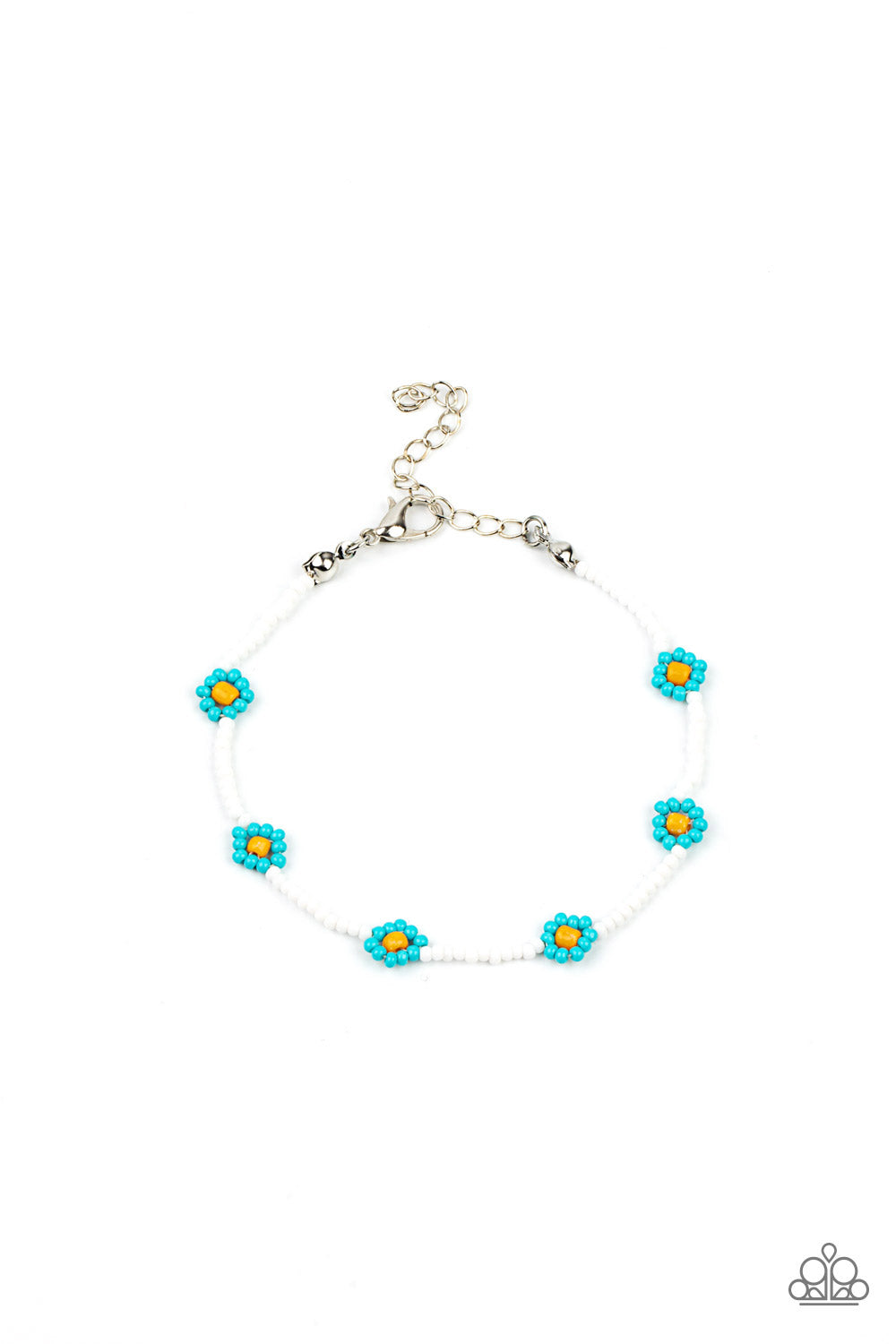 Paparazzi - Camp Flower Power - Blue Bracelet