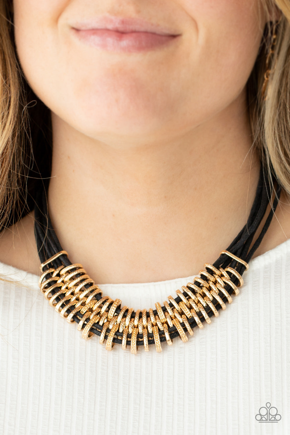 Paparazzi - Lock, Stock, and SPARKLE - Gold Necklace