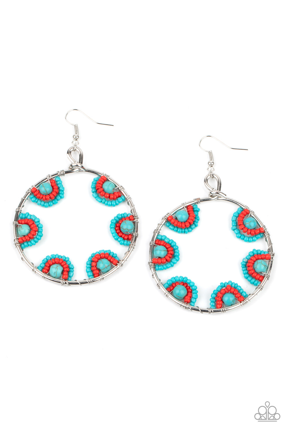 Paparazzi - Off The Rim - Blue Earrings