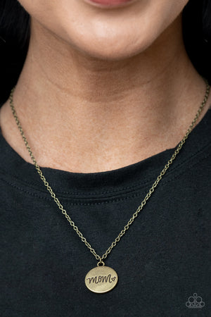 Paparazzi - The Cool Mom - Brass Necklace