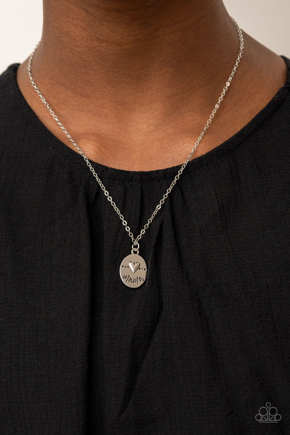 Paparazzi - They Call Me Mama - Silver Necklace