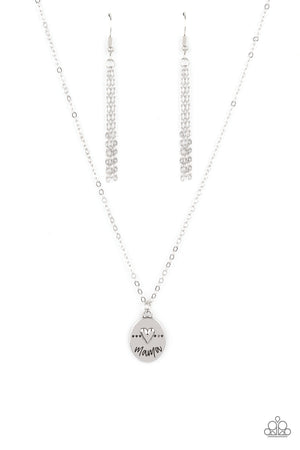 Paparazzi - They Call Me Mama - Silver Necklace