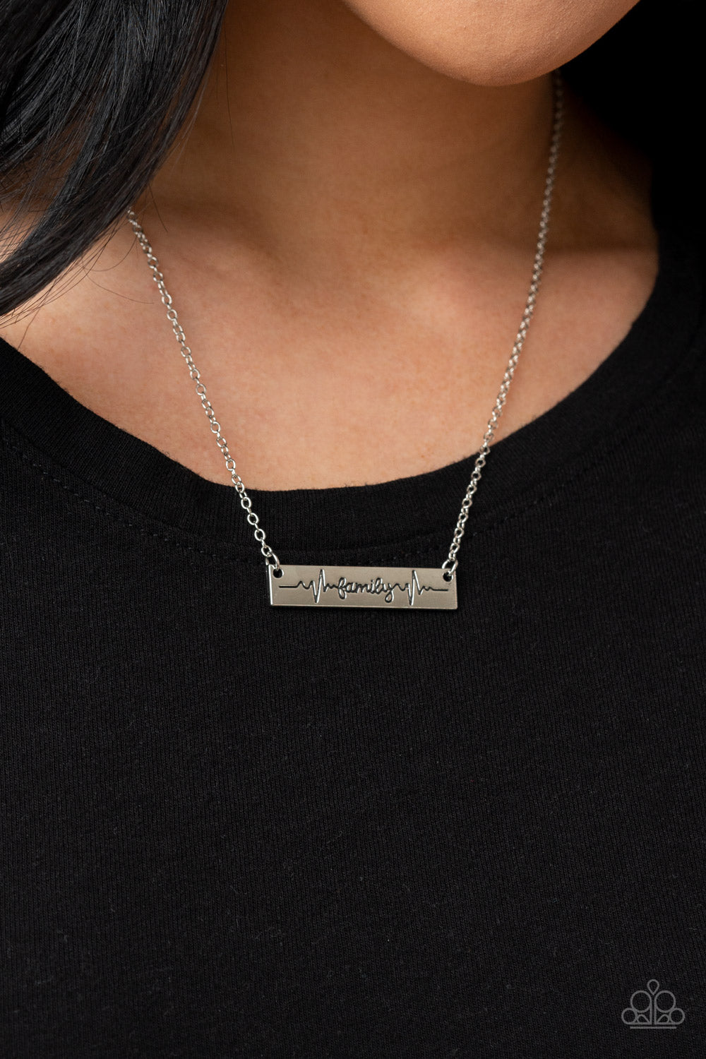 Paparazzi - Living The Mom Life - Silver Necklace