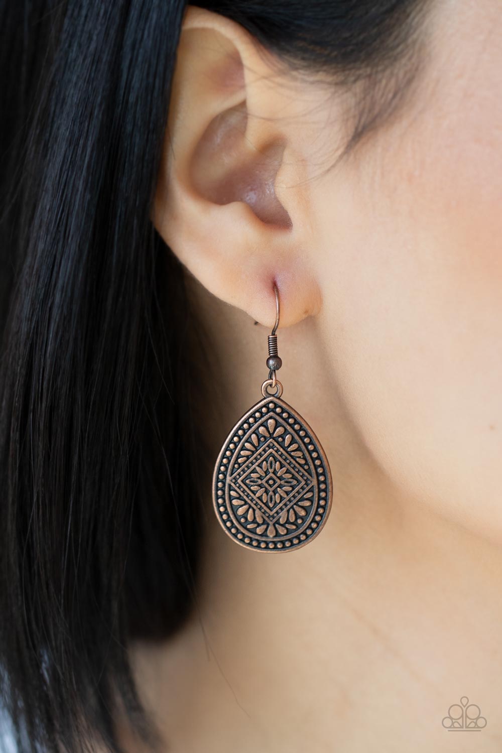 Paparazzi - Mayan Mecca - Copper Earrings