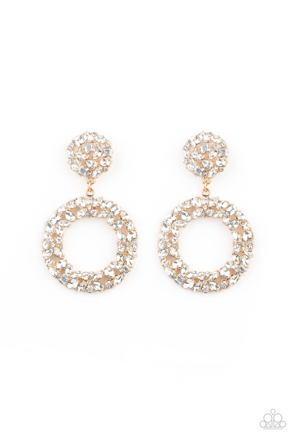 Paparazzi - Party Ensemble - Gold Earrings