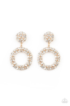 Paparazzi - Party Ensemble - Gold Earrings