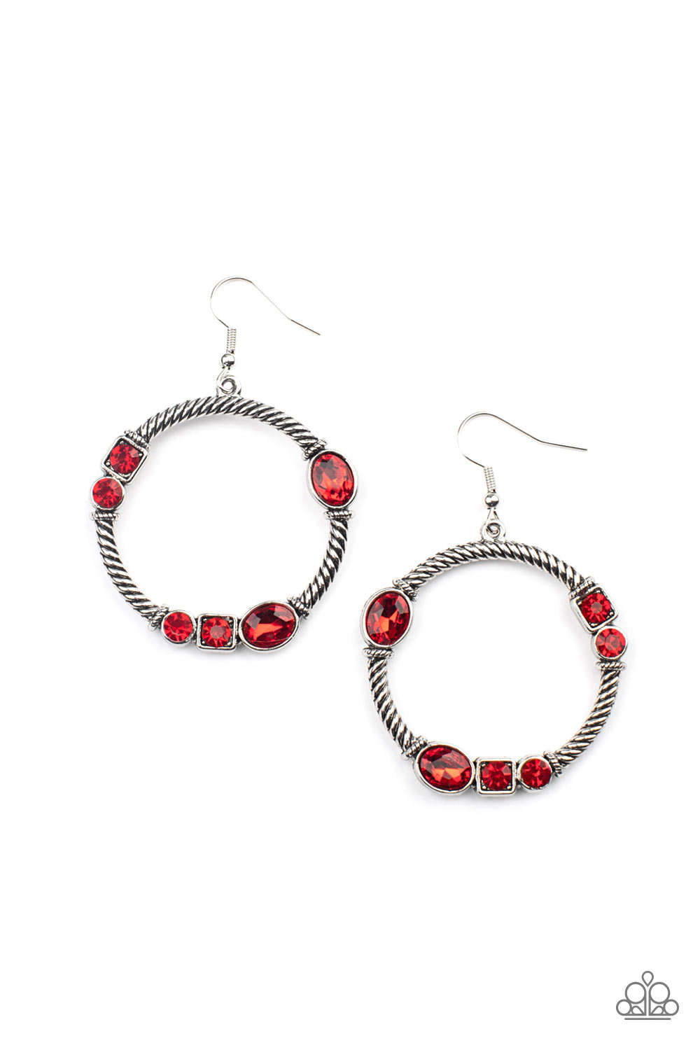 Paparazzi - Glamorous Garland - Red Earrings