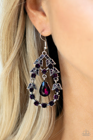 Paparazzi - Garden Decorum - Purple Earrings