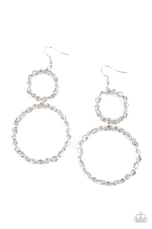 Paparazzi - Twist of FABULOUS - Silver Earrings