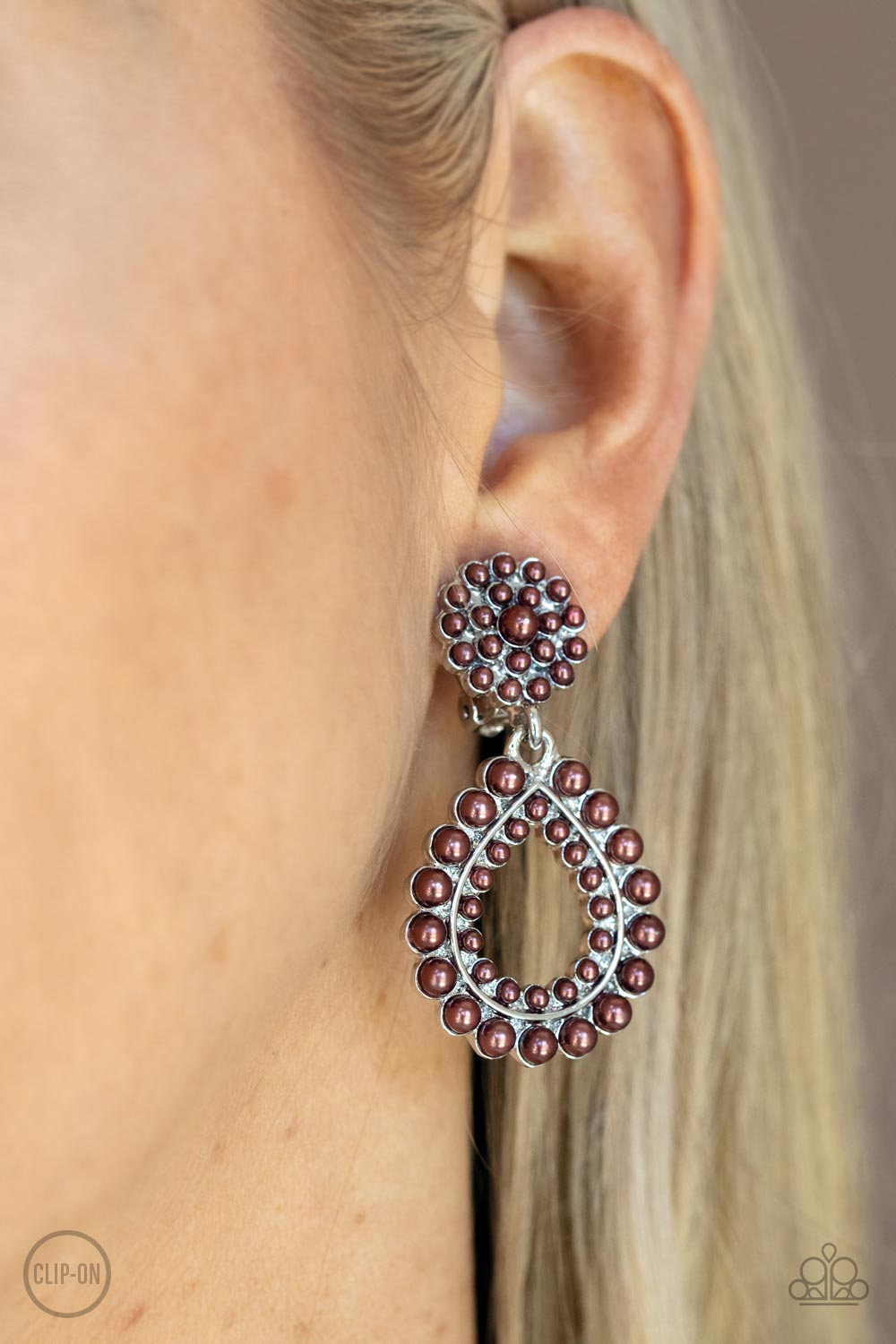Paparazzi - Discerning Droplets - Brown Earrings