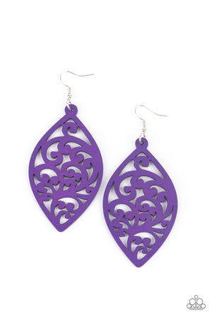 Paparazzi - Coral Garden - Purple Earrings