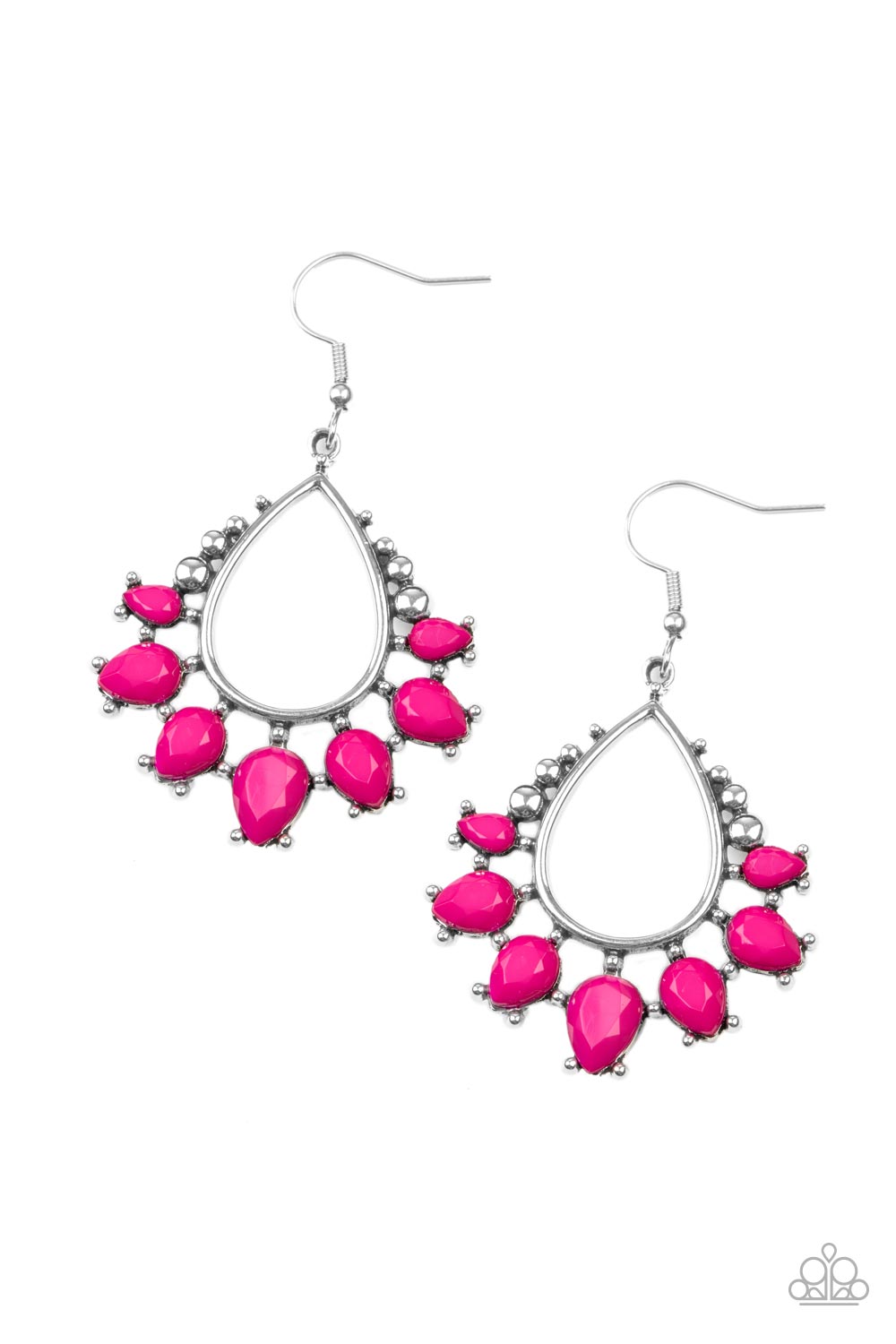 Paparazzi - Flamboyant Ferocity - Pink Earrings