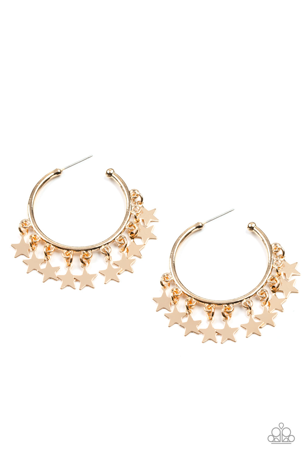 Paparazzi - Happy Independence Day - Gold Earrings