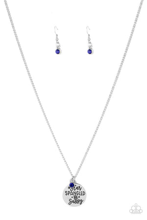 Paparazzi - Star-Spangled Sass - Blue Necklace
