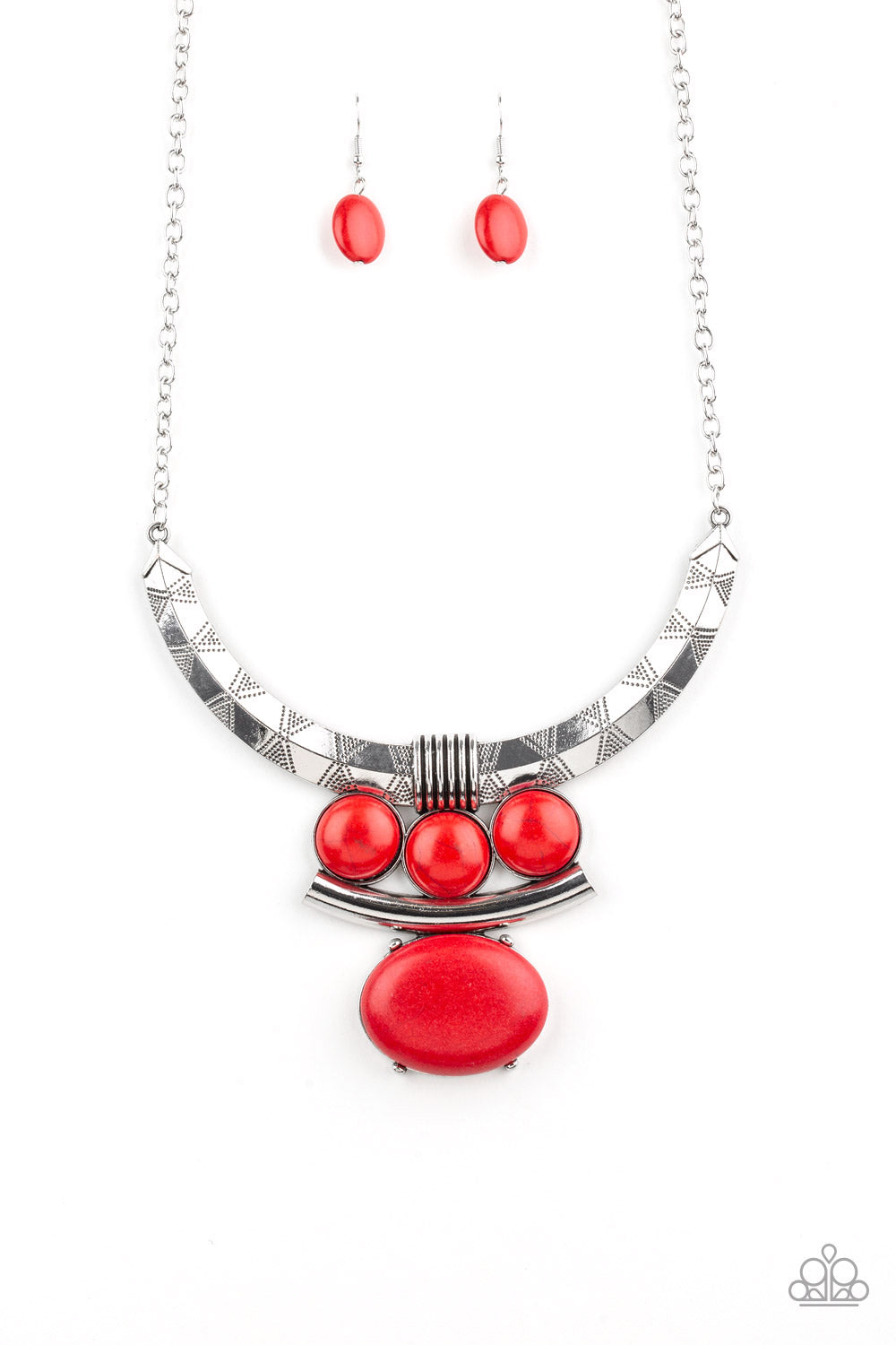 Paparazzi - Commander In CHIEFETTE - Red Necklace