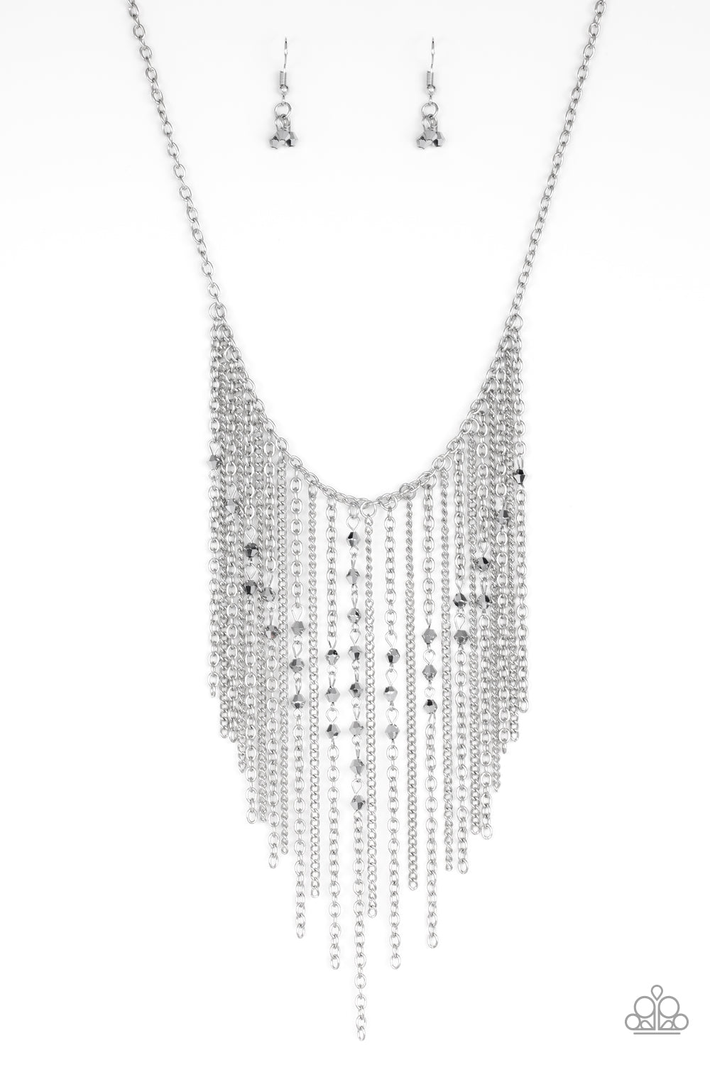 Paparazzi Accessories - First Class Fringe - Silver Necklace