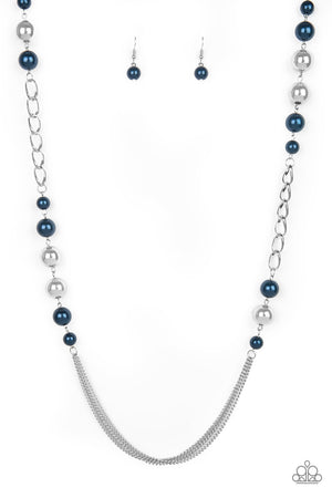 Paparazzi Accessories - Uptown Talker - Blue & Silver Necklace