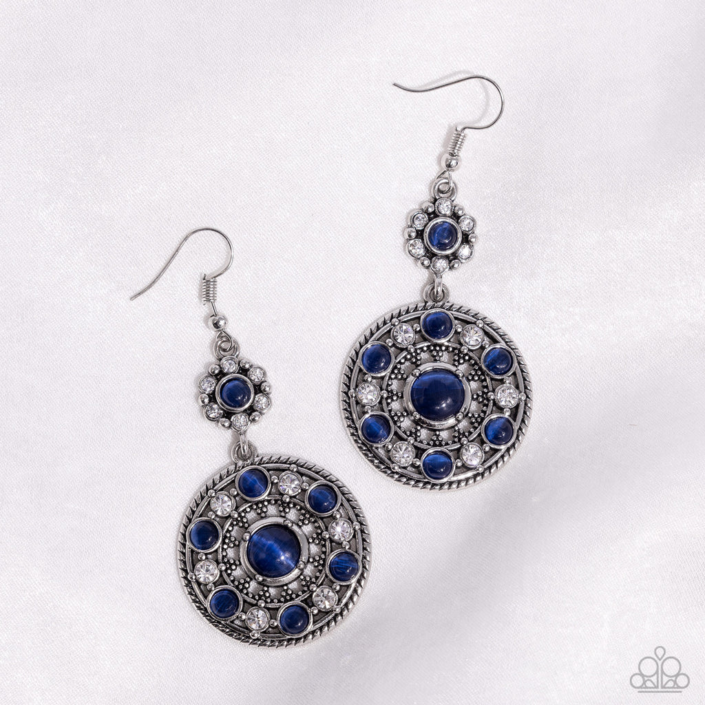 Paparazzi - Party at My PALACE - Blue Earrings