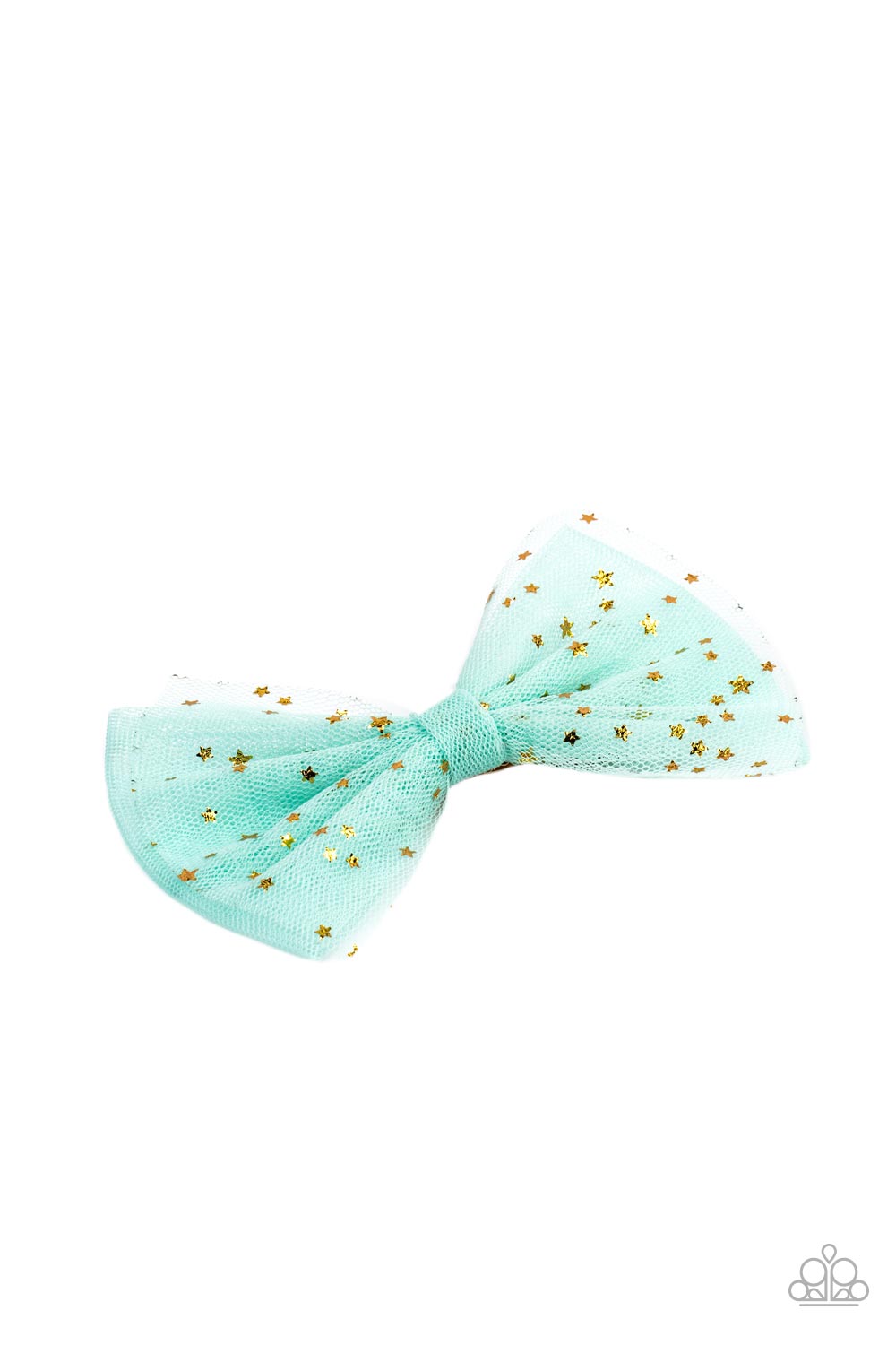 Paparazzi - Twinkly Tulle - Green Hair Clip