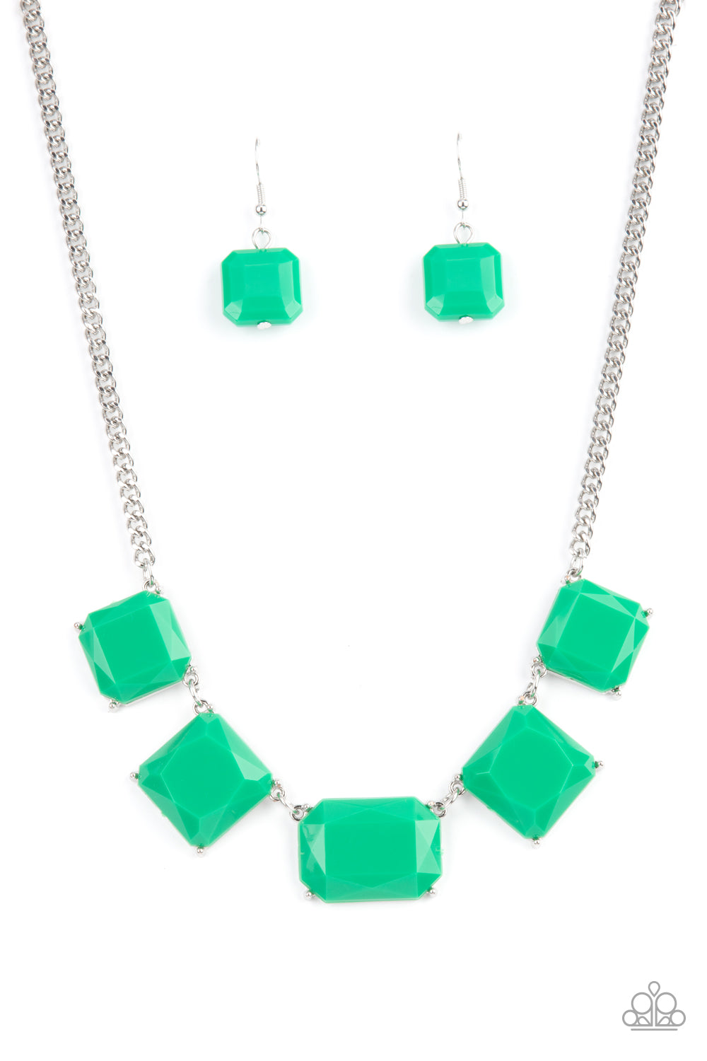 Paparazzi - Instant Mood Booster - Green Necklace