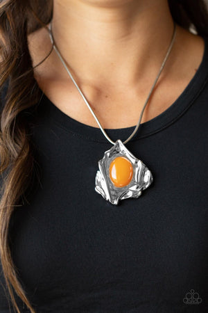 Paparazzi - Amazon Amulet - Orange Necklace