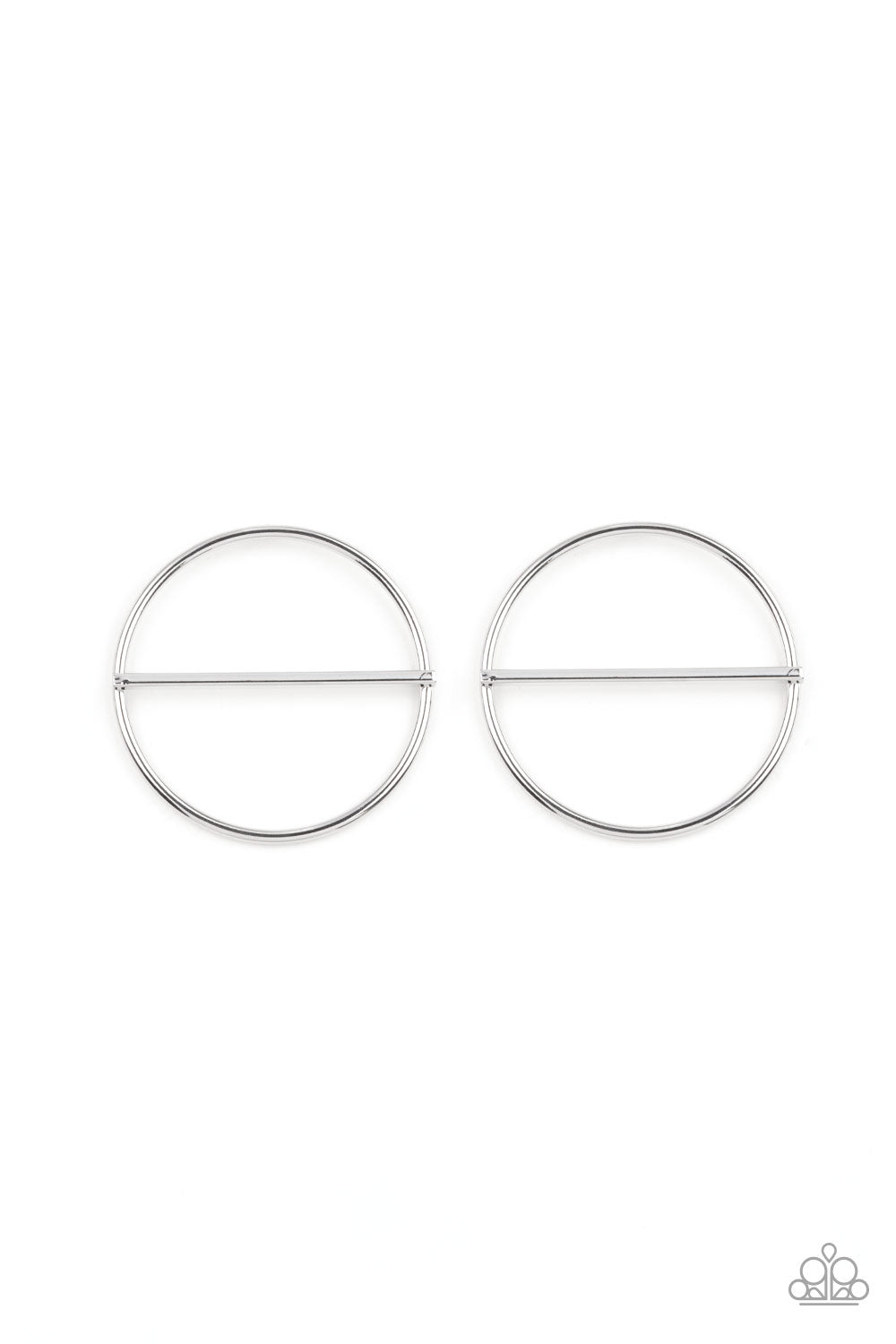Paparazzi - Dynamic Diameter - Silver Earrings