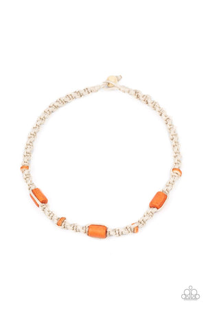 Paparazzi - Explorer Exclusive - Orange Necklace