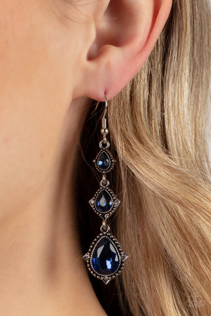 Paparazzi - Prague Princess - Blue Earrings