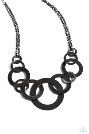 Paparazzi - Uptown Links - Black Necklace
