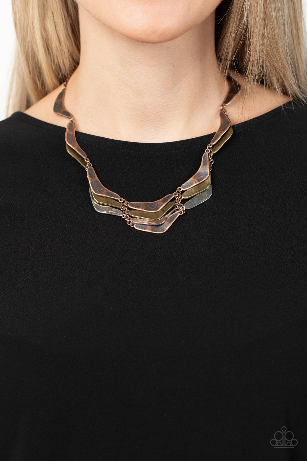 Paparazzi - Mixed Metal Mecca - Copper Necklace