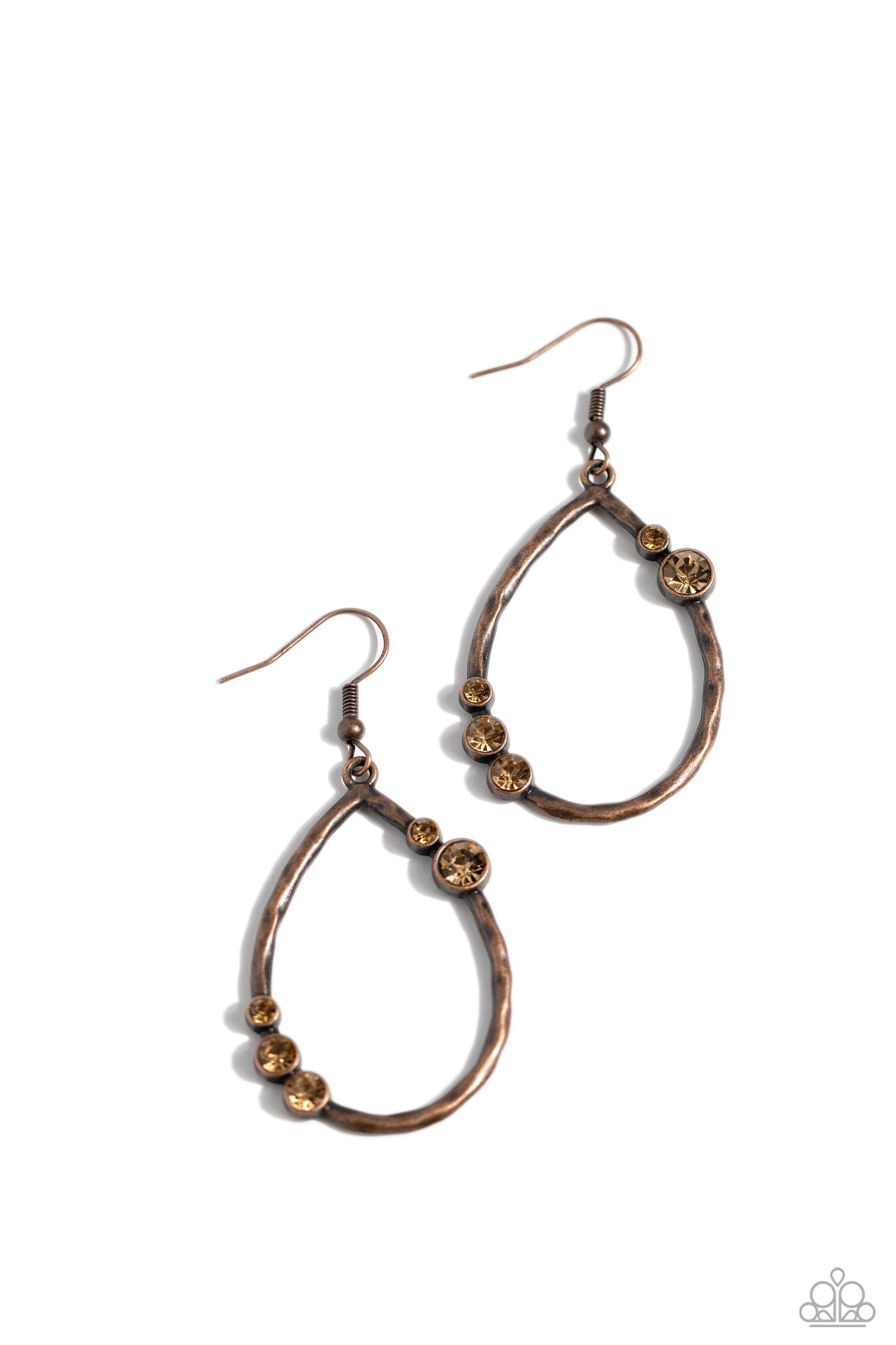 Paparazzi - Shop Till You DROPLET - Copper Earrings