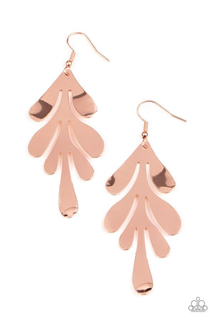Paparazzi - A FROND Farewell - Copper Earrings