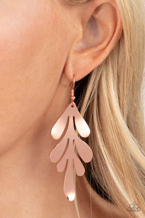Paparazzi - A FROND Farewell - Copper Earrings