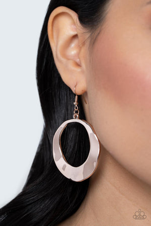 Paparazzi - Urban Eclipse - Rose Gold Earrings