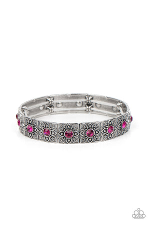 Paparazzi - Venetian Valentine - Pink Bracelet