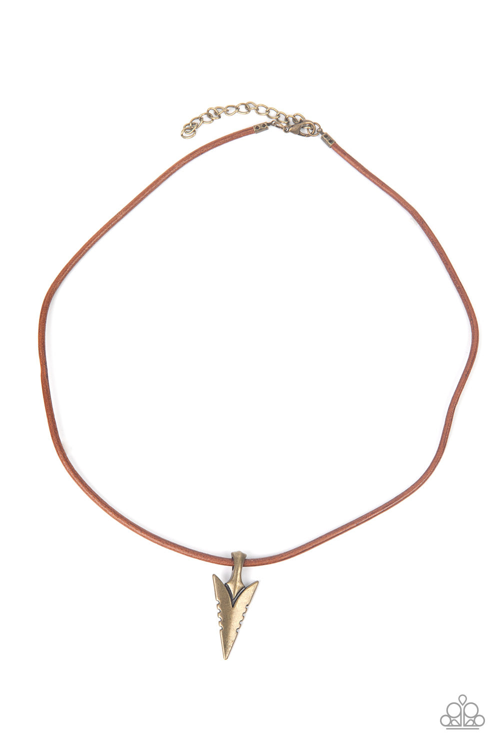 Paparazzi - Pharaohs Arrow - Brass Necklace