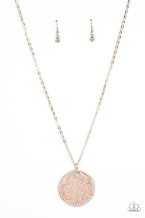 Paparazzi - Tearoom Twinkle - Rose Gold Necklace
