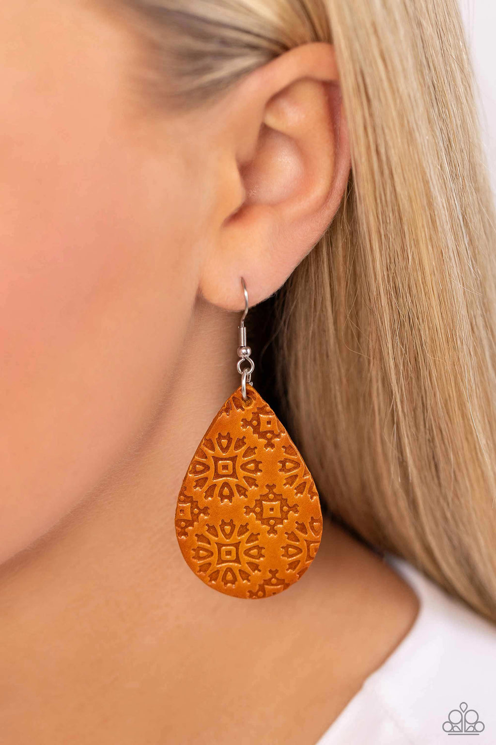 Paparazzi - Stylishly Subtropical - Orange Earrings