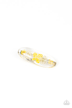 Paparazzi - Floral Flurry - Yellow Hair Clip